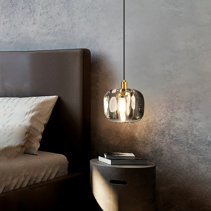 Bedroom Pendant Lighting Smoke Grey Clear Color | OSLANI
