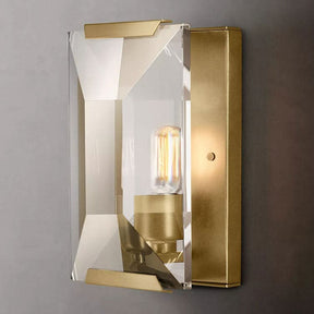 Hare Faceted Crystal Glass Wall Sconce-OSLANI 