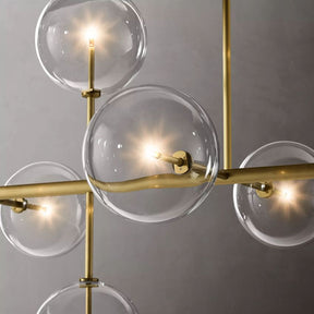 Glass Globe Moblie Linear Chandelier 72"  |  OSLANI 