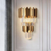 Gold Plated 2 Layer Crystal Wall Sconce- OSLANI 