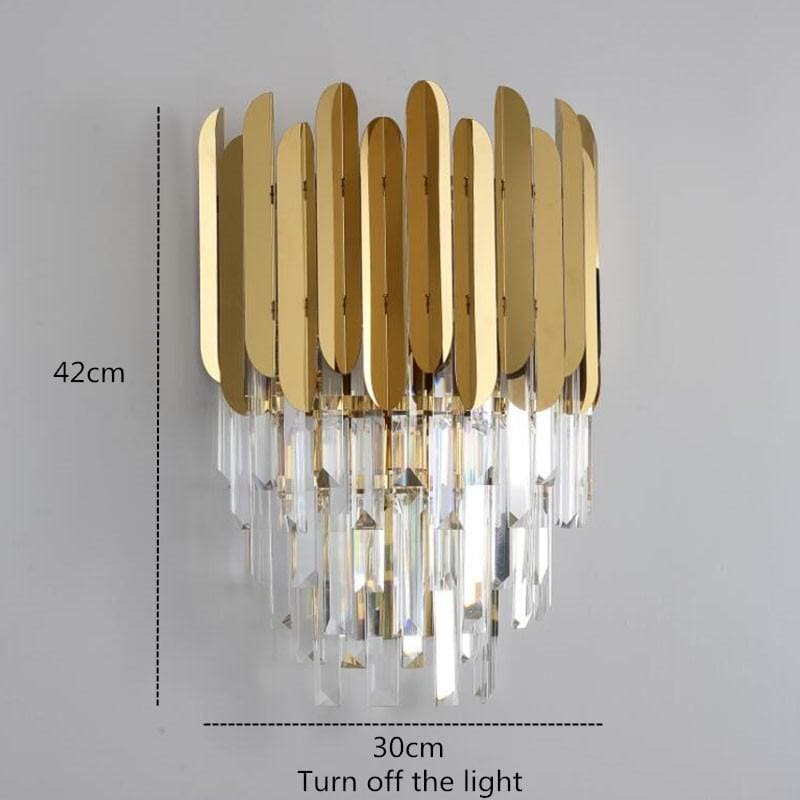 Cone Clear Crystal Wall Sconce Height 16" - OSLANI 
